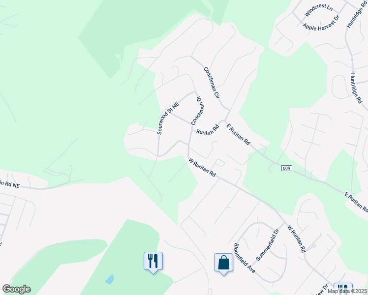 map of restaurants, bars, coffee shops, grocery stores, and more near 2020 Ruritan Road in Roanoke