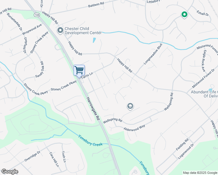 map of restaurants, bars, coffee shops, grocery stores, and more near 3801 Sycamore Street in Chester