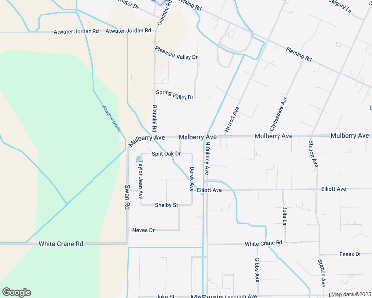 map of restaurants, bars, coffee shops, grocery stores, and more near 2440 Falling Oak Avenue in Atwater