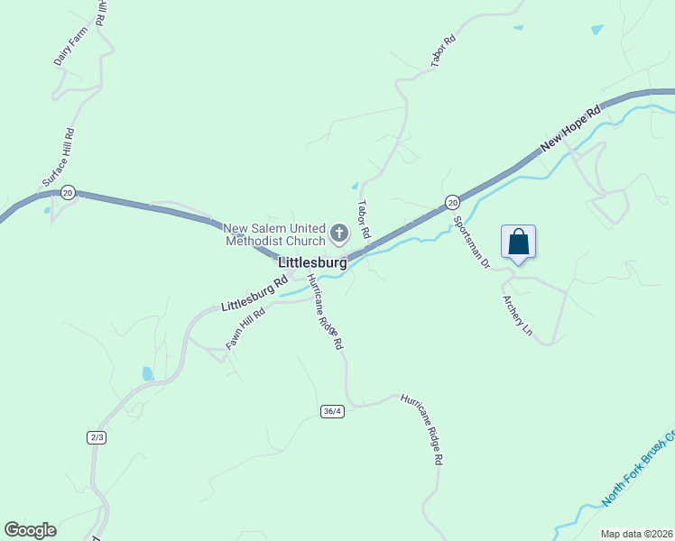 map of restaurants, bars, coffee shops, grocery stores, and more near 125 Hurricane Ridge Road in Bluefield