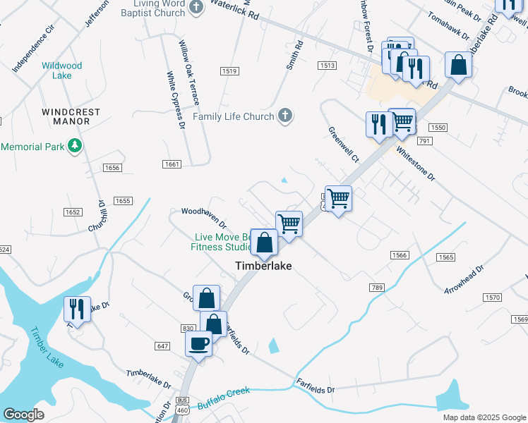 map of restaurants, bars, coffee shops, grocery stores, and more near 60 Logan Lane in Lynchburg