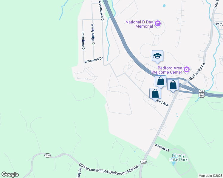 map of restaurants, bars, coffee shops, grocery stores, and more near 1103 Emerald Crest Drive in Bedford