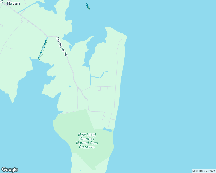 map of restaurants, bars, coffee shops, grocery stores, and more near 42 Chesapeake Shore Road in Mathews