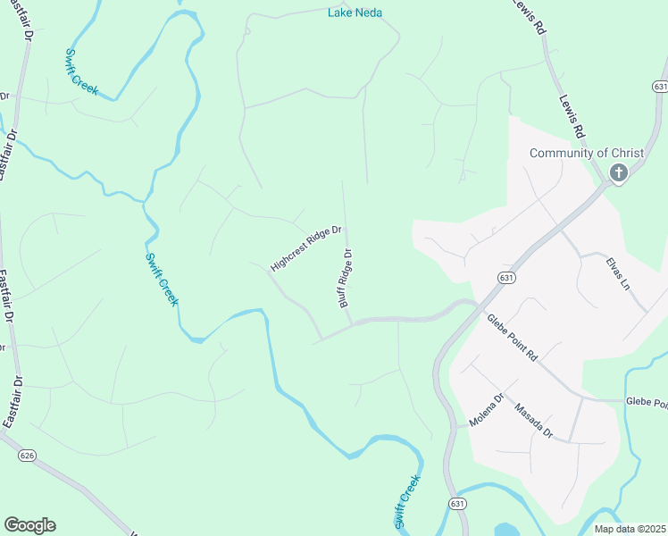map of restaurants, bars, coffee shops, grocery stores, and more near 14006 Bluff Ridge Drive in Chesterfield