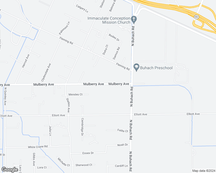 map of restaurants, bars, coffee shops, grocery stores, and more near 5195 Mulberry Avenue in Atwater