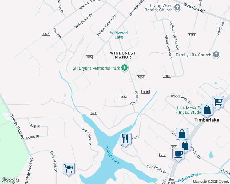 map of restaurants, bars, coffee shops, grocery stores, and more near 142 MacArthur Drive in Lynchburg