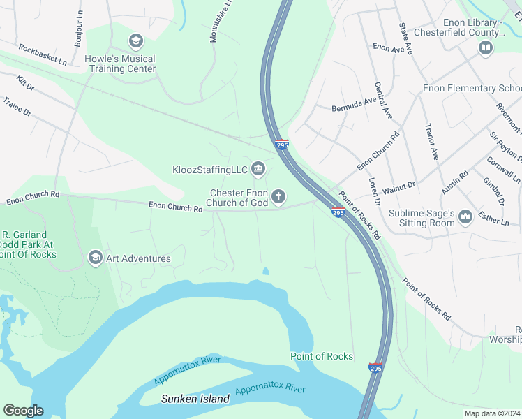 map of restaurants, bars, coffee shops, grocery stores, and more near 826 Enon Church Road in Chester