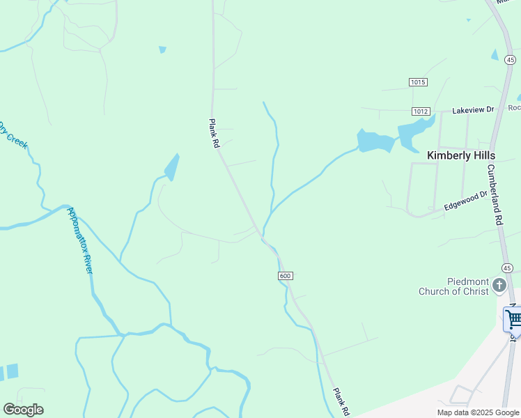 map of restaurants, bars, coffee shops, grocery stores, and more near 586 Plank Road in Farmville