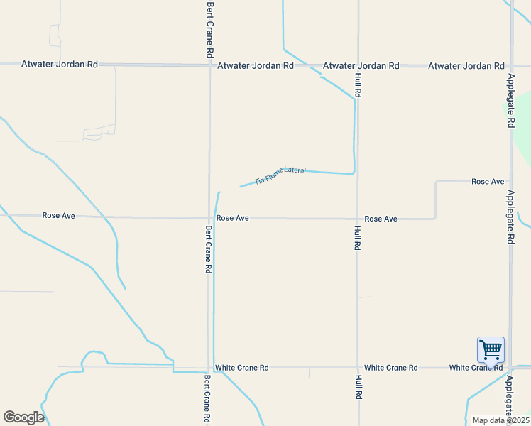 map of restaurants, bars, coffee shops, grocery stores, and more near 7810 Rose Avenue in Atwater