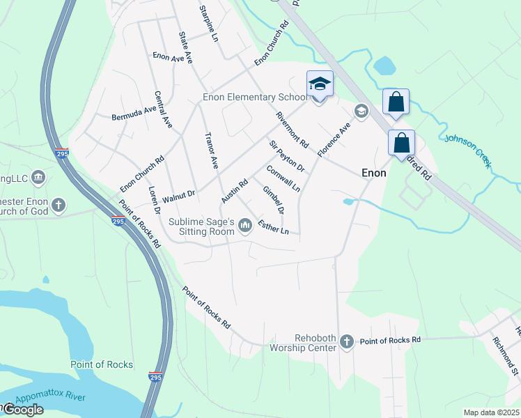 map of restaurants, bars, coffee shops, grocery stores, and more near 1602 South Esther Court in Chester