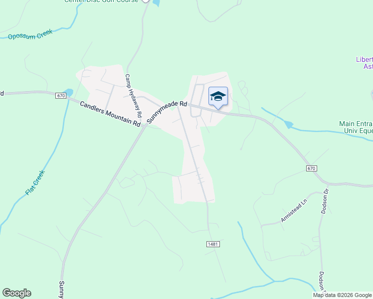 map of restaurants, bars, coffee shops, grocery stores, and more near 225 Knoll Woods Drive in Rustburg