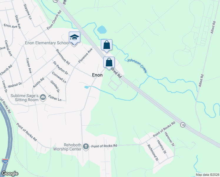 map of restaurants, bars, coffee shops, grocery stores, and more near 2350 Golden Garden Circle in Chester