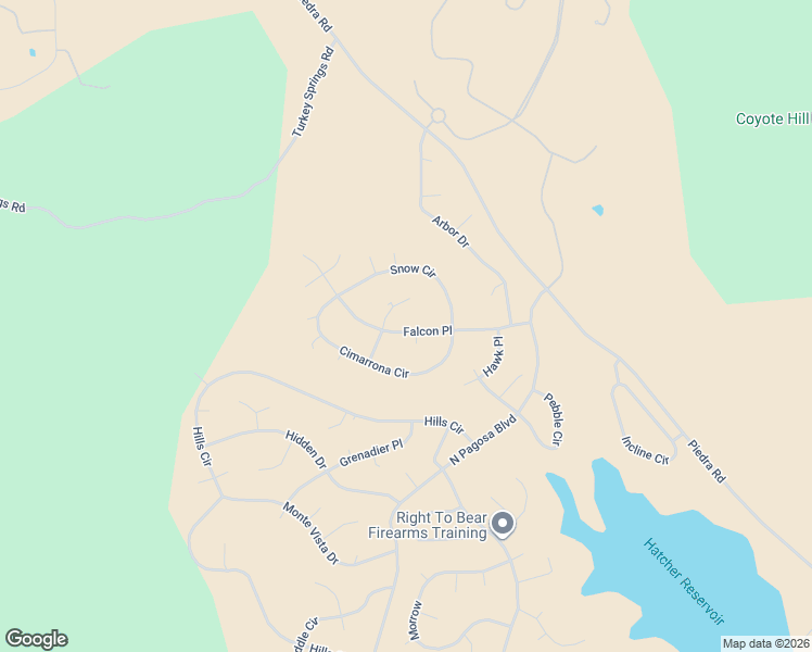 map of restaurants, bars, coffee shops, grocery stores, and more near 287 Falcon Place in Pagosa Springs