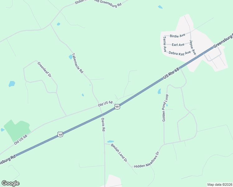 map of restaurants, bars, coffee shops, grocery stores, and more near 57 Ruby Road in Campbellsville