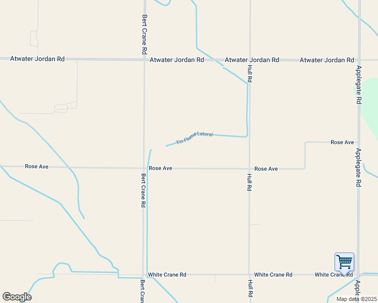 map of restaurants, bars, coffee shops, grocery stores, and more near 7810 Rose Avenue in Atwater