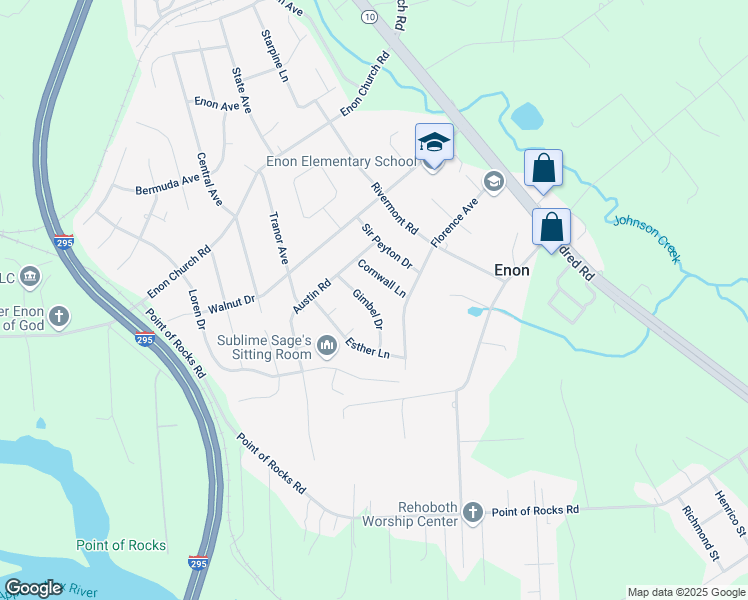 map of restaurants, bars, coffee shops, grocery stores, and more near 14621 Gimbel Drive in Chester