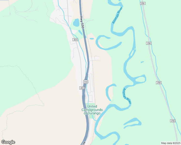 map of restaurants, bars, coffee shops, grocery stores, and more near 26044 U.S. 550 in Durango