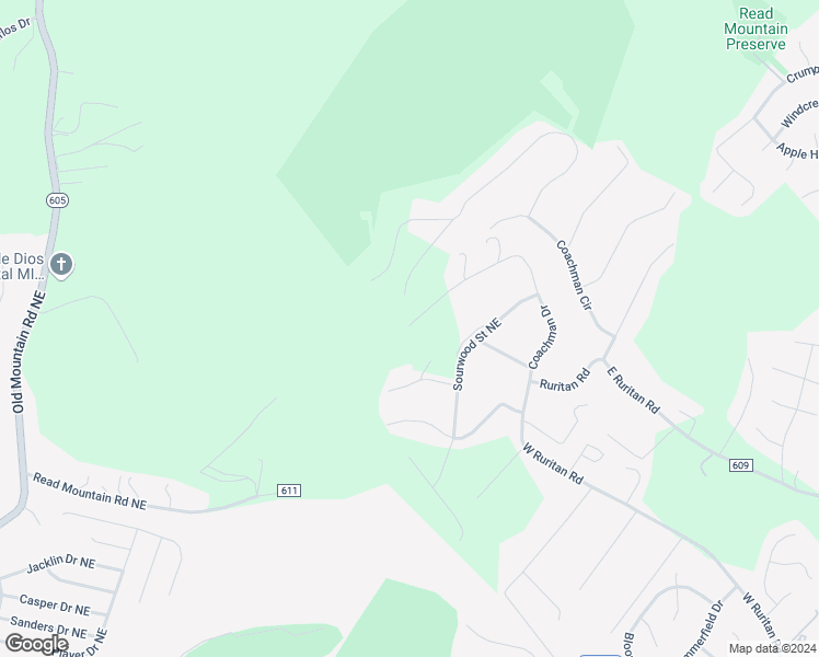map of restaurants, bars, coffee shops, grocery stores, and more near 2444 Coachman Drive in Roanoke