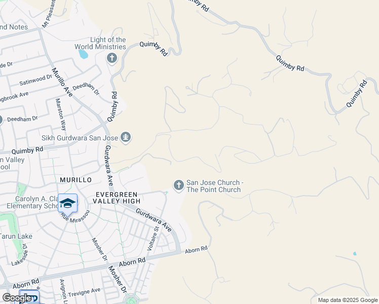 map of restaurants, bars, coffee shops, grocery stores, and more near 4234 Chaboya Road in San Jose