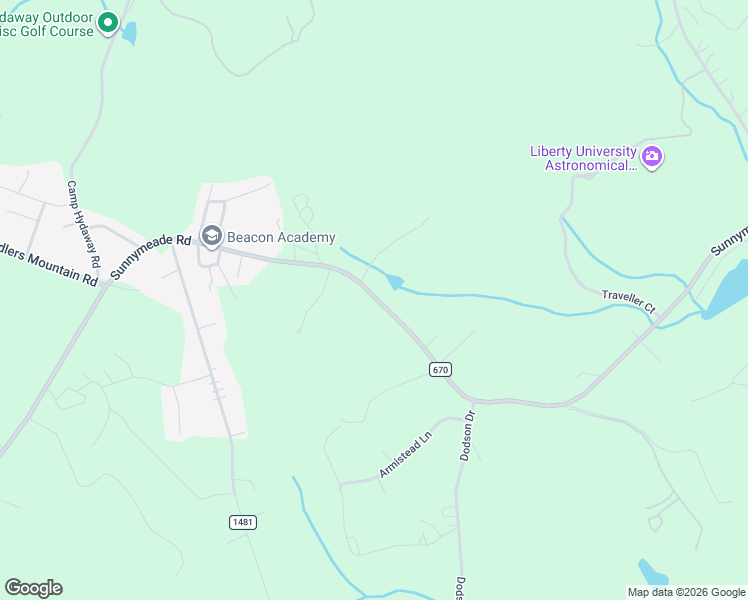 map of restaurants, bars, coffee shops, grocery stores, and more near 2563-2575 County Road 670 in Rustburg