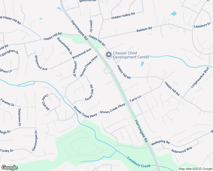 map of restaurants, bars, coffee shops, grocery stores, and more near 13816 Harrowgate Rd in Chester