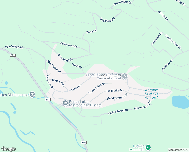 map of restaurants, bars, coffee shops, grocery stores, and more near 812-898 Pine Valley Road in Bayfield