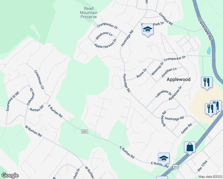 map of restaurants, bars, coffee shops, grocery stores, and more near 5413-5419 Stayman Dr in Roanoke
