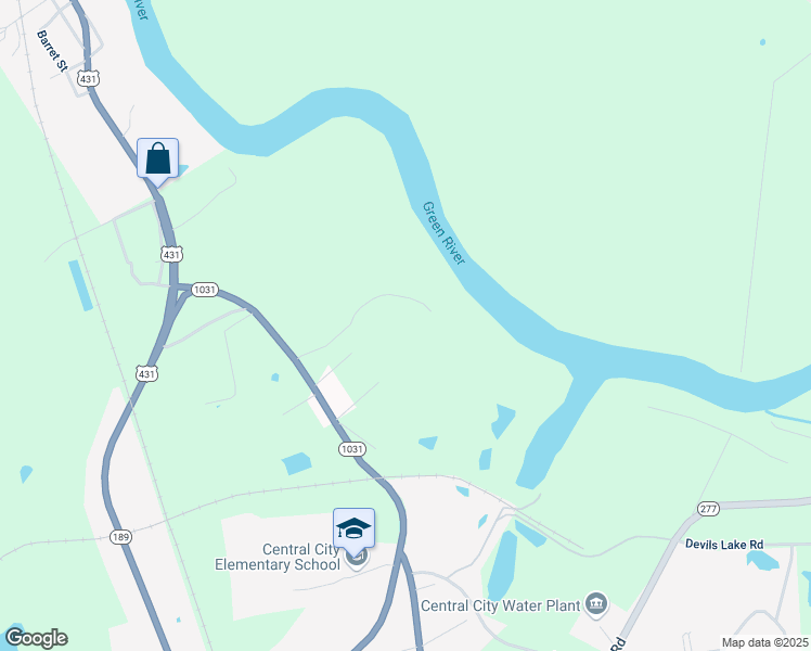 map of restaurants, bars, coffee shops, grocery stores, and more near 329 Riverview Dr in Central City