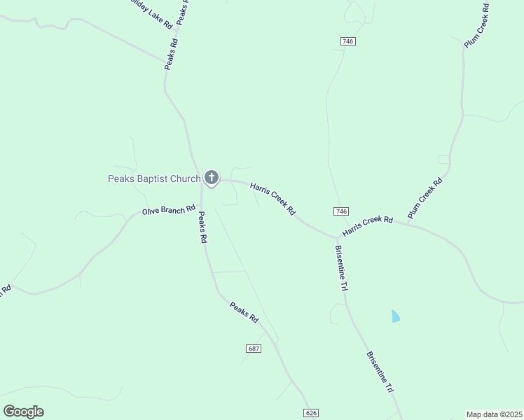 map of restaurants, bars, coffee shops, grocery stores, and more near 4797 Harris Creek Road in Prospect