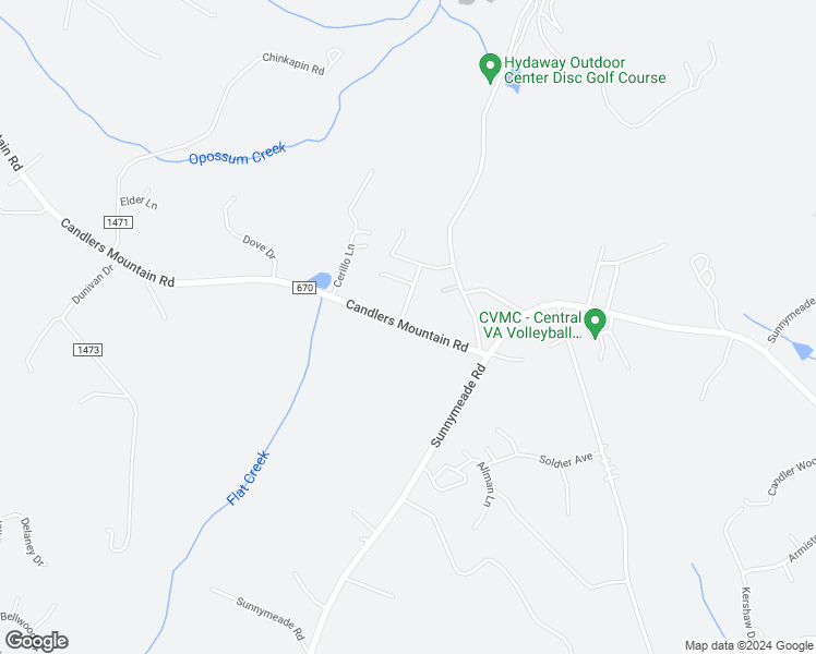 map of restaurants, bars, coffee shops, grocery stores, and more near 191 Candlers Mountain Road in Rustburg