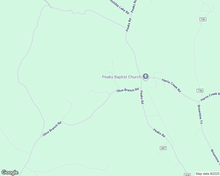 map of restaurants, bars, coffee shops, grocery stores, and more near 3267 Olive Branch Road in Prospect