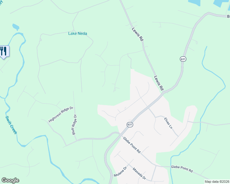 map of restaurants, bars, coffee shops, grocery stores, and more near 6953 Fieldwood Road in Chester