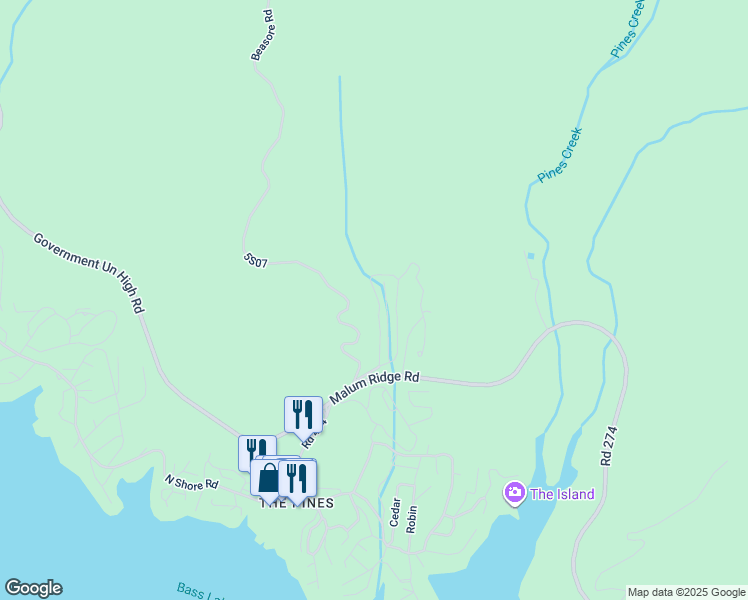 map of restaurants, bars, coffee shops, grocery stores, and more near 39737 Road 274 in Bass Lake