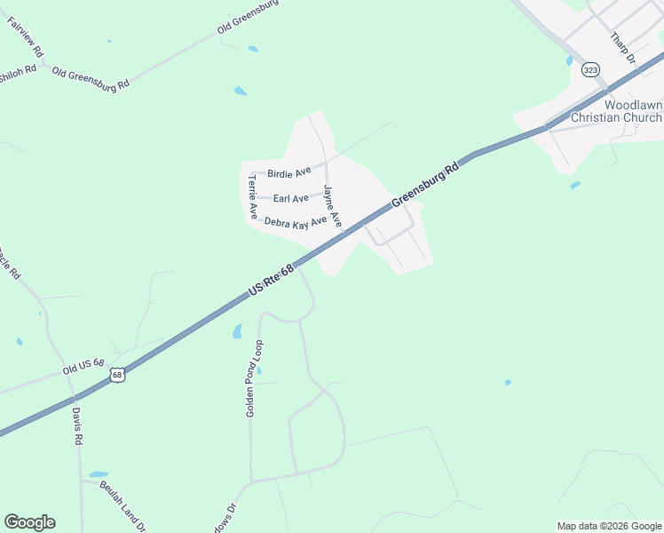 map of restaurants, bars, coffee shops, grocery stores, and more near 2613 Greensburg Road in Campbellsville