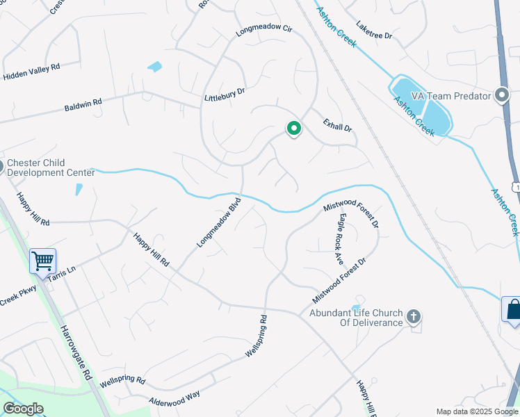 map of restaurants, bars, coffee shops, grocery stores, and more near 14201 Sonnenburg Drive in Chester