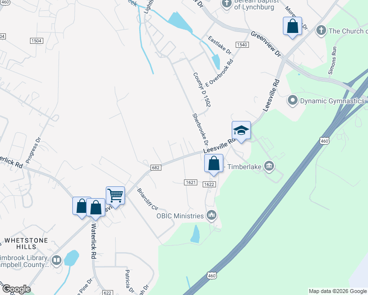 map of restaurants, bars, coffee shops, grocery stores, and more near in Campbell County