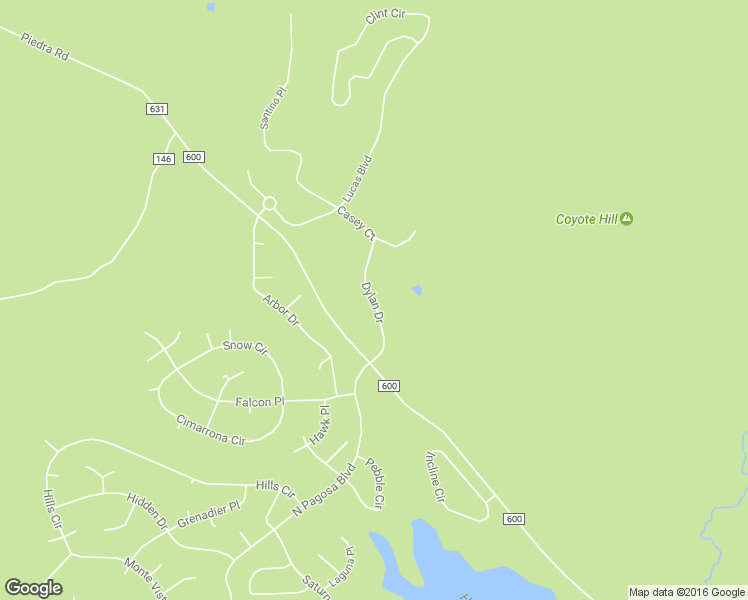 map of restaurants, bars, coffee shops, grocery stores, and more near Dylan Drive in Pagosa Springs