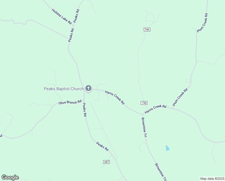 map of restaurants, bars, coffee shops, grocery stores, and more near 4786 Harris Creek Road in Prospect