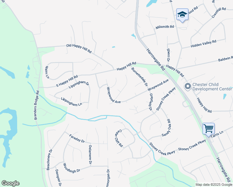 map of restaurants, bars, coffee shops, grocery stores, and more near 14010 Bridgetown Circle in Chester