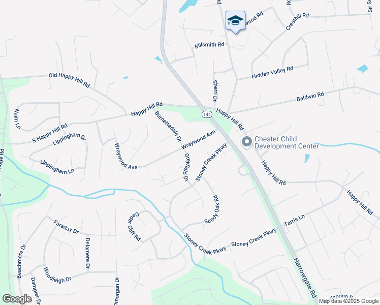 map of restaurants, bars, coffee shops, grocery stores, and more near 13505 Greyfield Drive in Chester