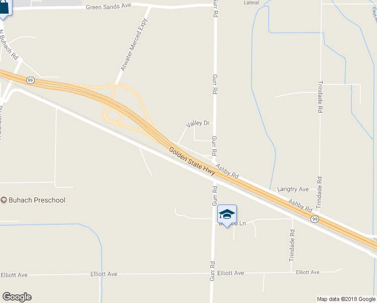 map of restaurants, bars, coffee shops, grocery stores, and more near 4117 Ashby Road in Atwater