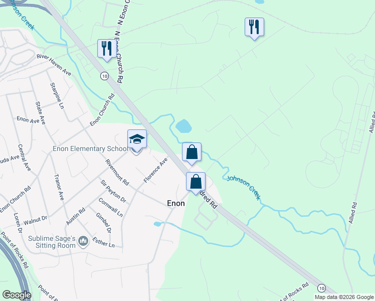 map of restaurants, bars, coffee shops, grocery stores, and more near 2112 East Hundred Road in Chester