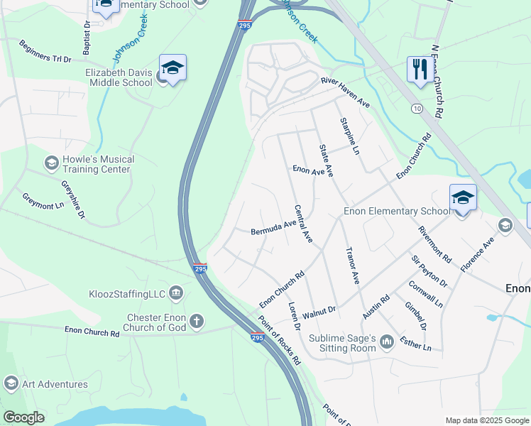map of restaurants, bars, coffee shops, grocery stores, and more near 14209 Traywick Drive in Chester