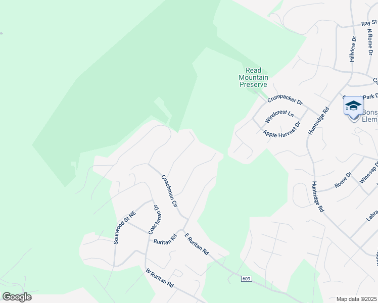 map of restaurants, bars, coffee shops, grocery stores, and more near 2703 Forest Oak Drive Northeast in Roanoke
