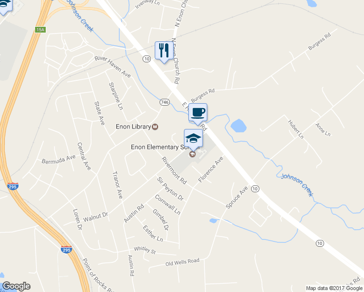 map of restaurants, bars, coffee shops, grocery stores, and more near 1900 Walnut Drive in Chester