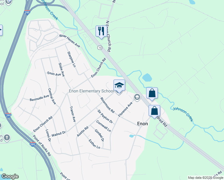 map of restaurants, bars, coffee shops, grocery stores, and more near 1900 Walnut Drive in Chester