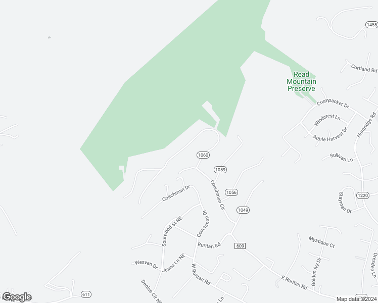 map of restaurants, bars, coffee shops, grocery stores, and more near 2693 Summit Ridge Road Northeast in Roanoke