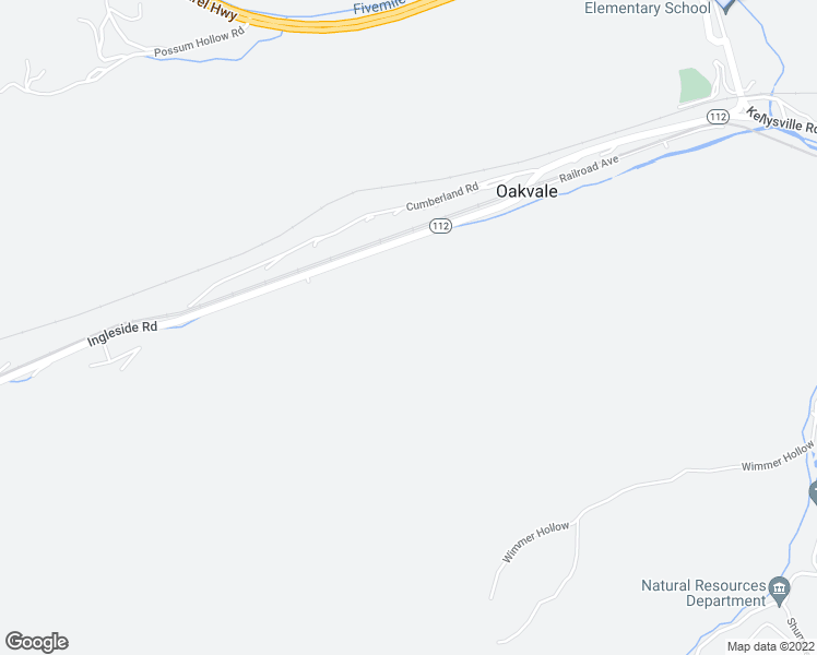 map of restaurants, bars, coffee shops, grocery stores, and more near Ingleside Road in Oakvale