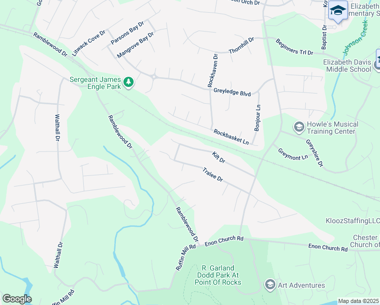map of restaurants, bars, coffee shops, grocery stores, and more near 221 Kilt Drive in Chester