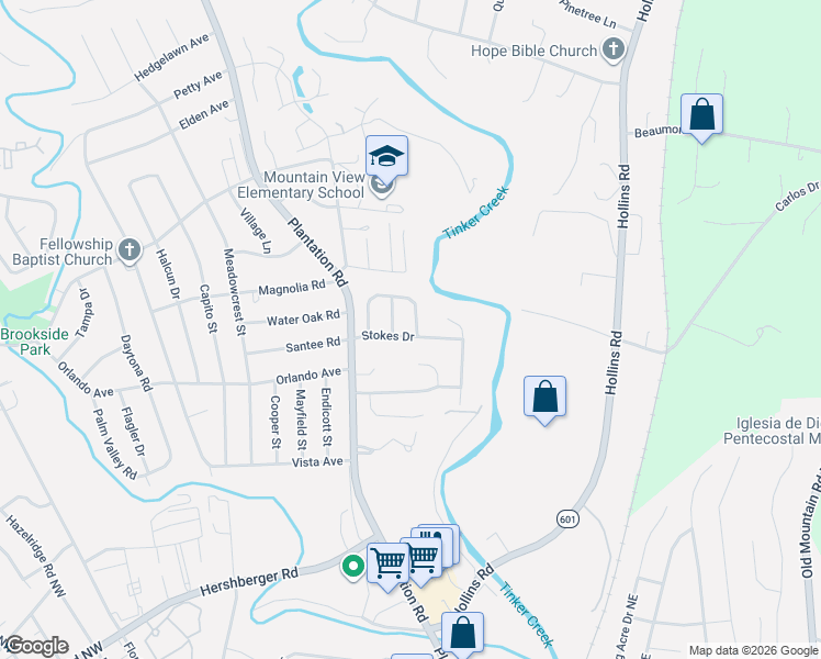 map of restaurants, bars, coffee shops, grocery stores, and more near 941 Harmon Circle in Hollins
